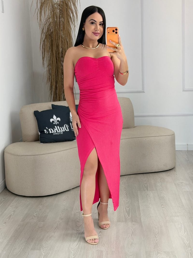 vestido tubinho canelado marrom claro 948 (cópia