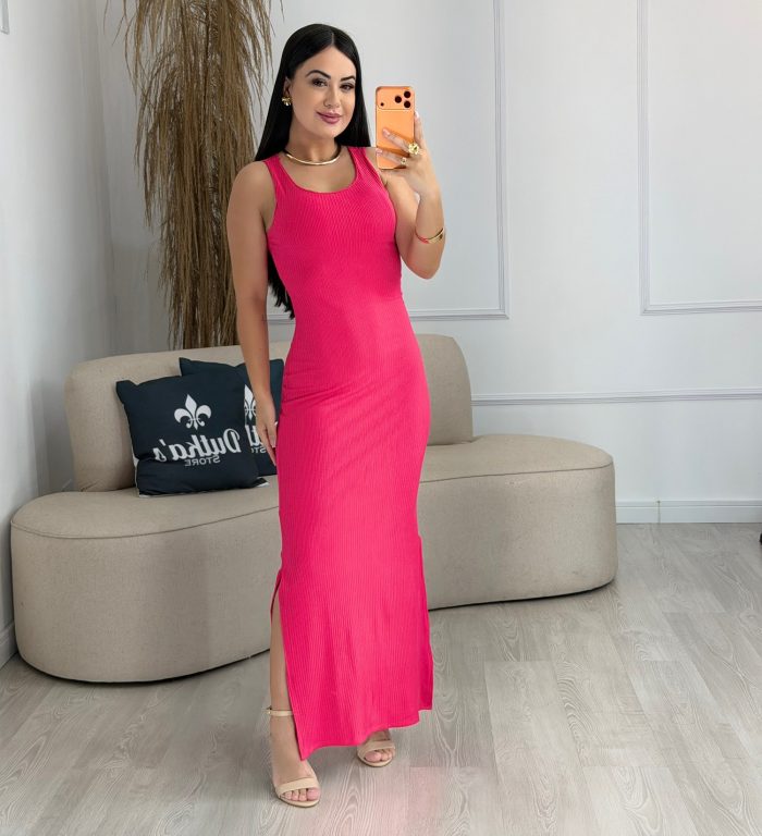 vestido tubinho canelado regata rosa 956 vestido tubinho canelado regata rosa 956