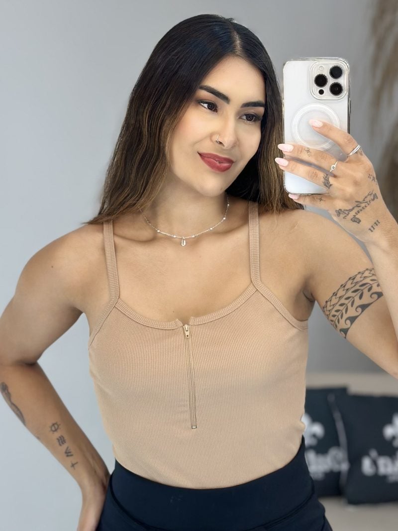 body alcinha zíper azul 998
