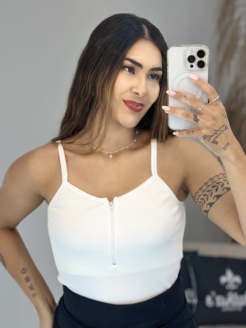 body alcinha zíper azul 998