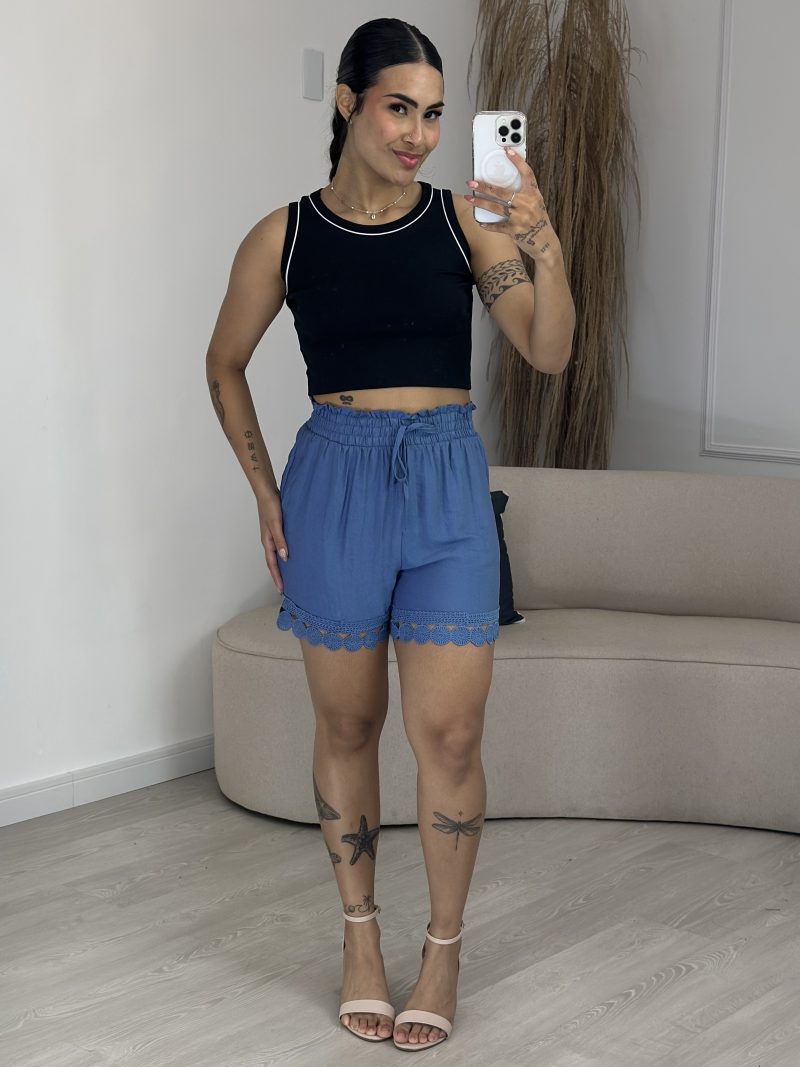 shorts molinho azul 1077