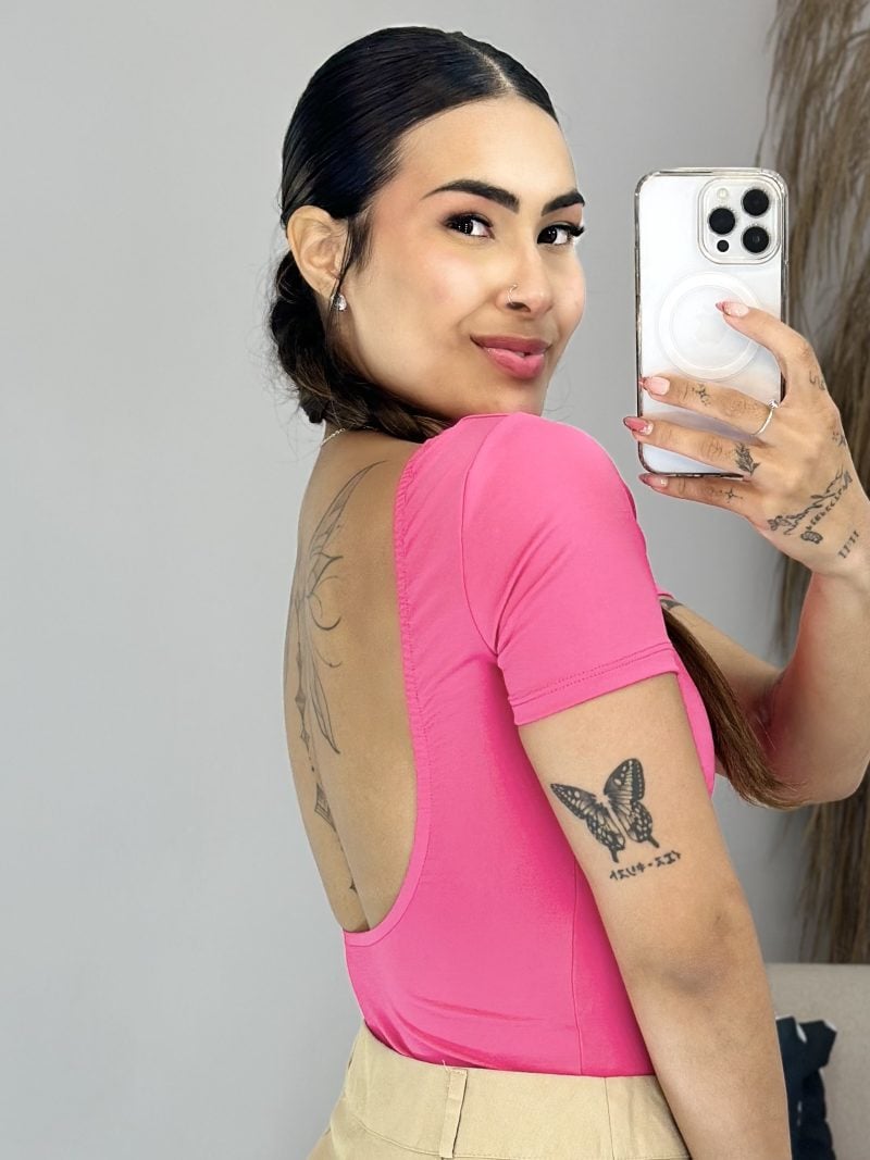 body costas nua rosa 1091