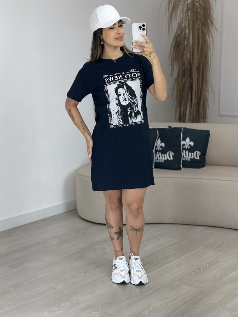 camisetão edna preto 850