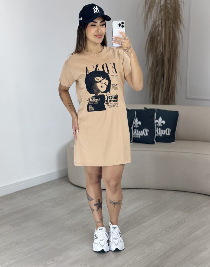 camisetão edna preto 850