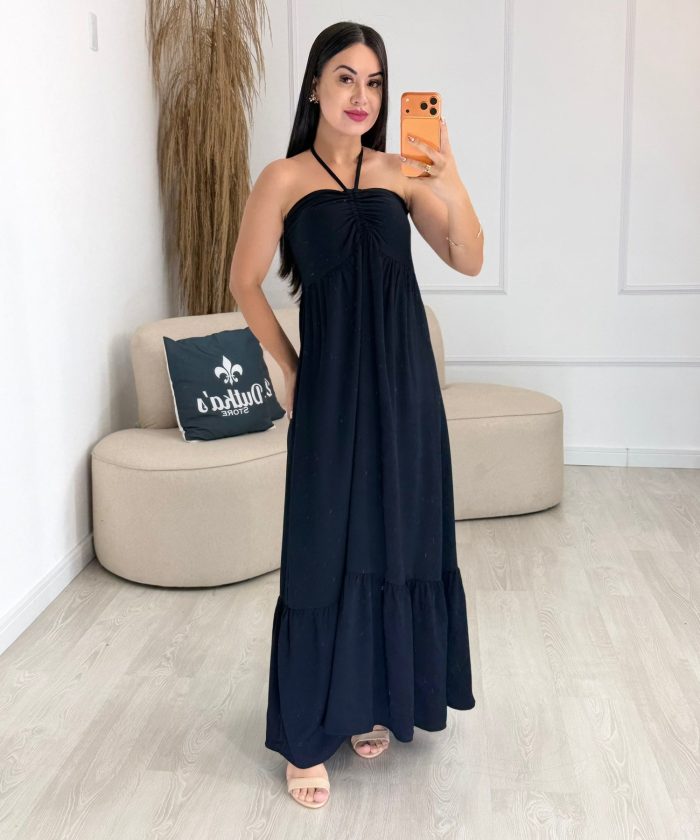 vestido longo amarelo 1134