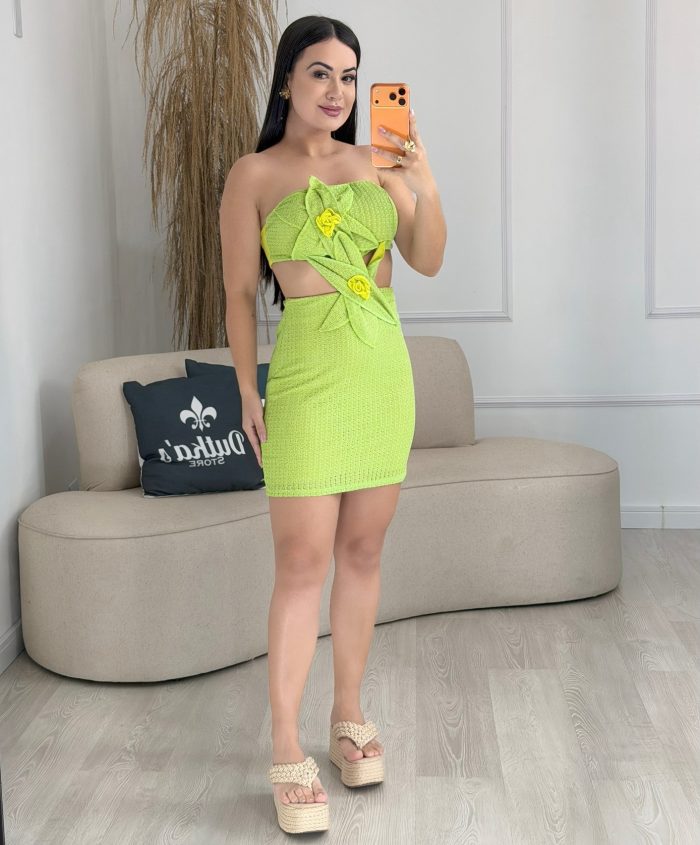vestido detalhes verde 927 vestido detalhes verde 927