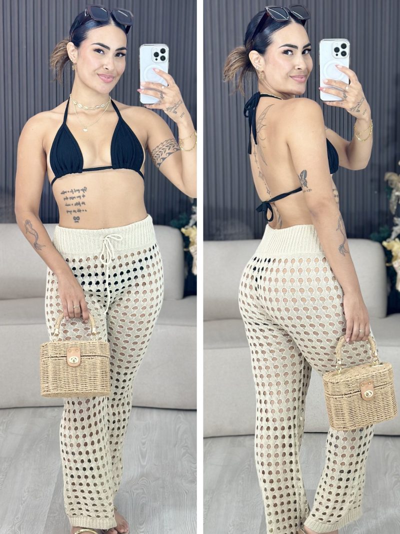 saída de praia calça nude 1409