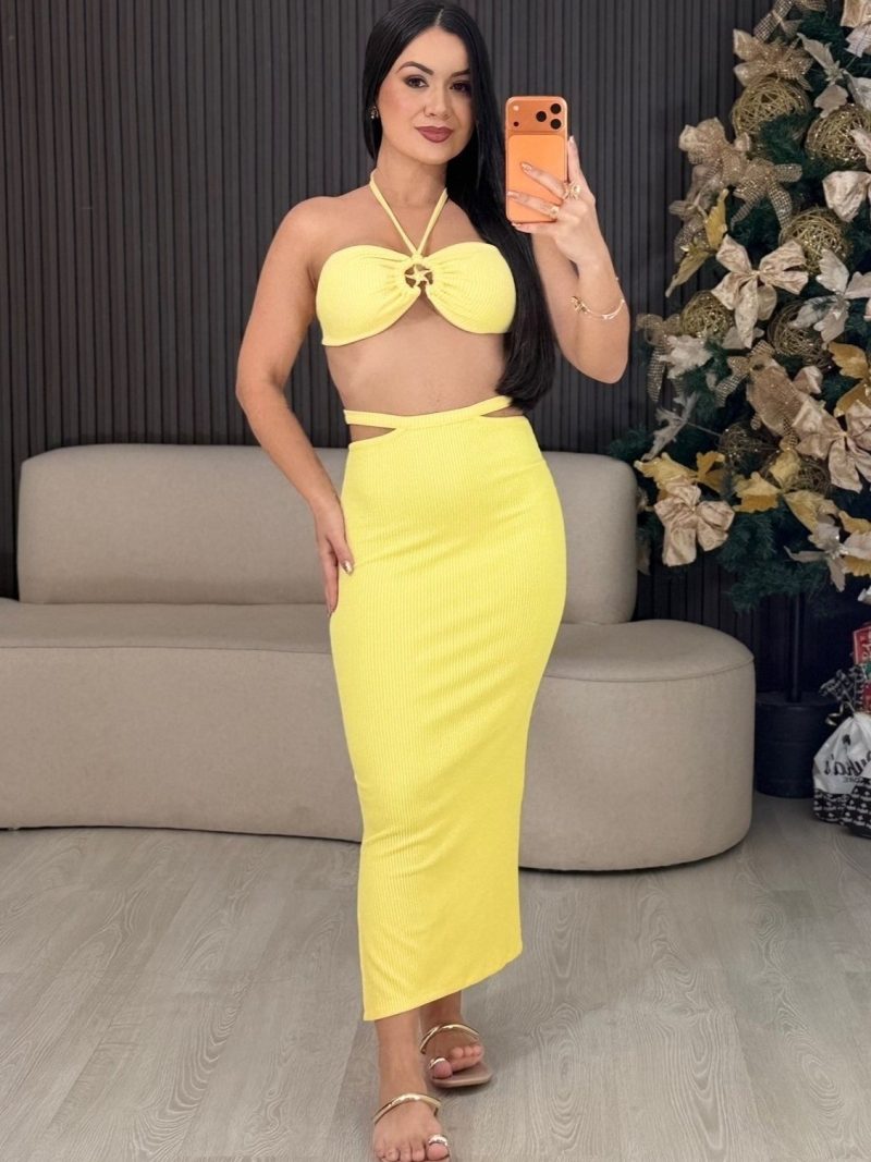 conjunto melina amarelo 1565