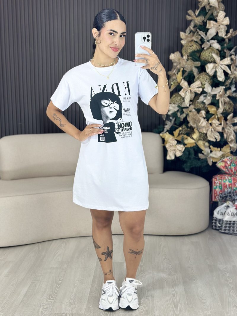 vestido camisetão edna branco 1425