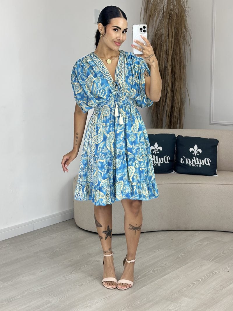 vestido indiano curto marrom 1246