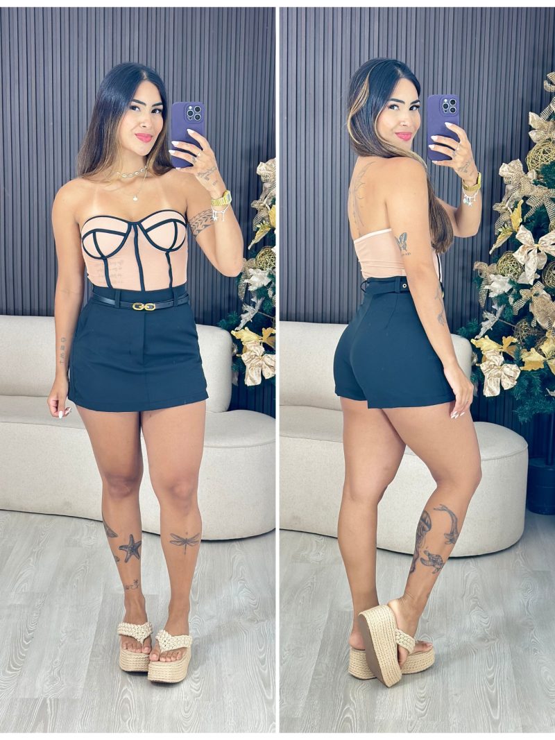 shorts saia alfaiataria preto 1638