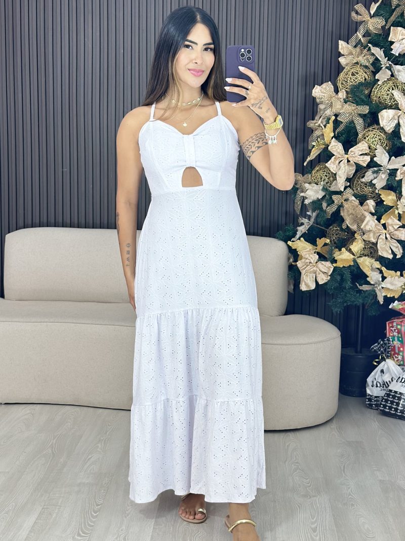 vestido longo leese vermelho 1608