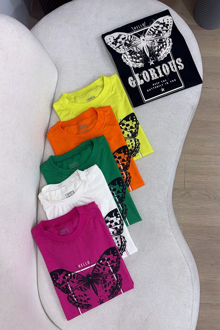 t shirt borboleta alaranjada 1527
