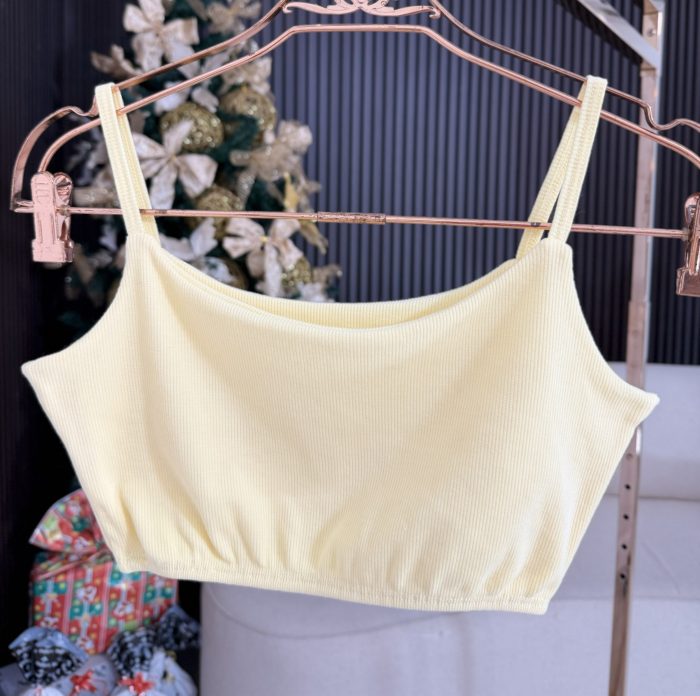 top alcinha canelado amarelo 1477 top alcinha canelado amarelo 1477
