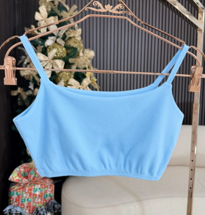 top alcinha canelado azul 1474 top alcinha canelado azul 1474