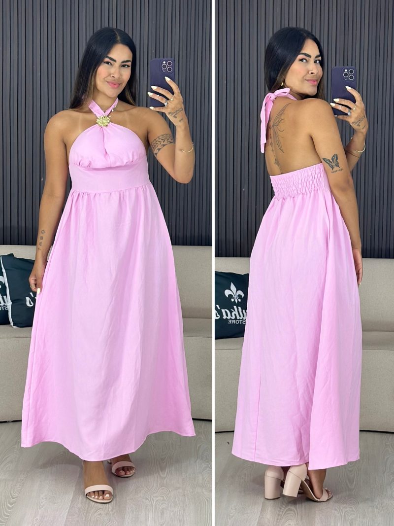 vestido longo rosa bb 1756
