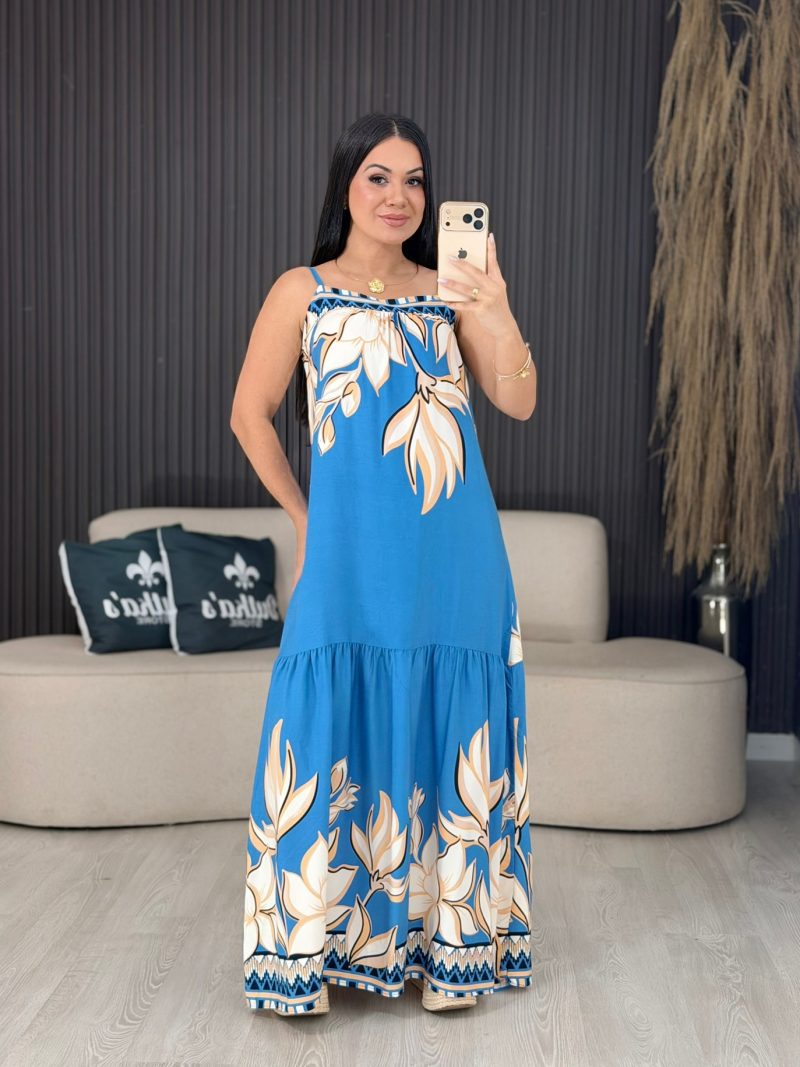 vestido longo alcinha azul claro 1770
