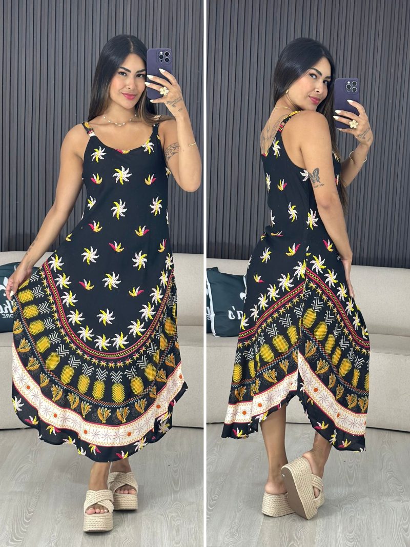 vestido indiano alcinha preto 2001