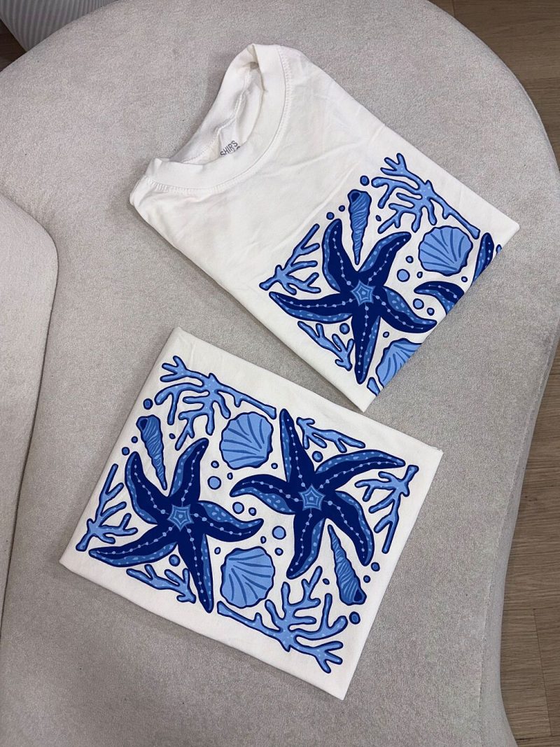 t shirt fundo do mar estrela 4055