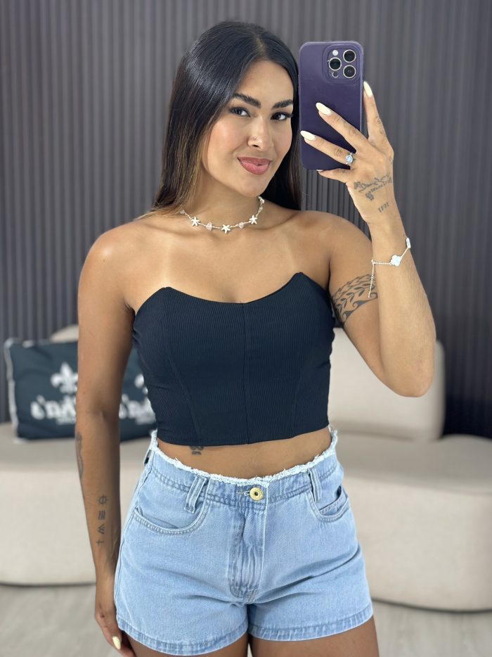 cropped tomara que caia preto 6131 cropped tomara que caia preto 6131
