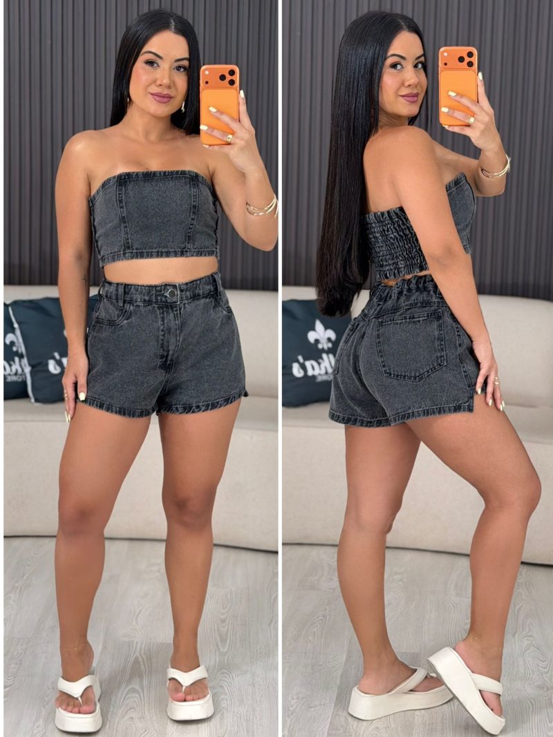 shorts saia jeans estonado claro 6050