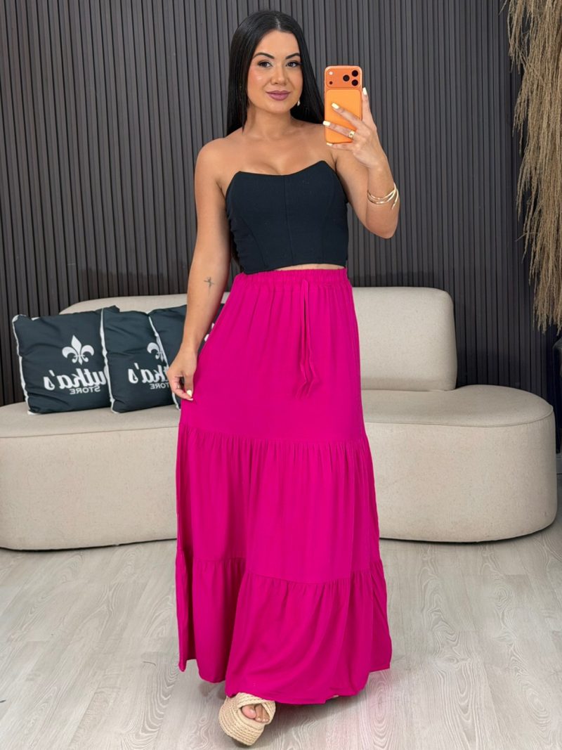 saia três marias floral azul e vermelho 6099