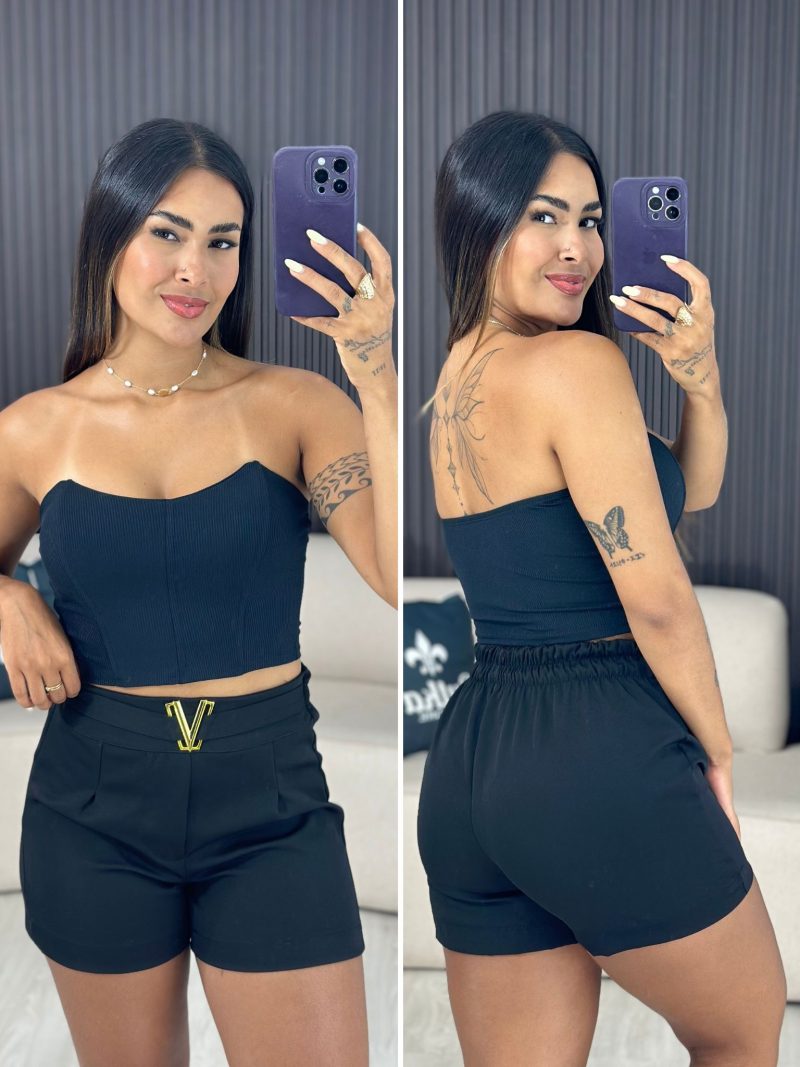 shorts alfaiataria victória preto 6054