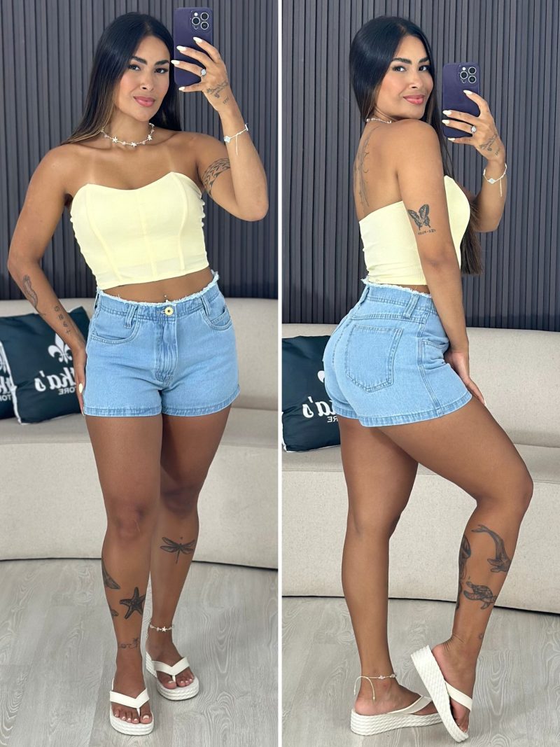 shorts jeans claro 6052