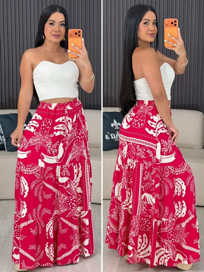 saia três marias tropical rosa com bege 6100 saia três marias tropical rosa com bege 6100