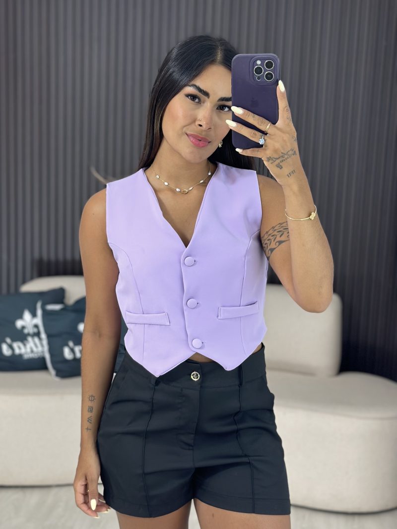 colete alfaiataria lilás 6029