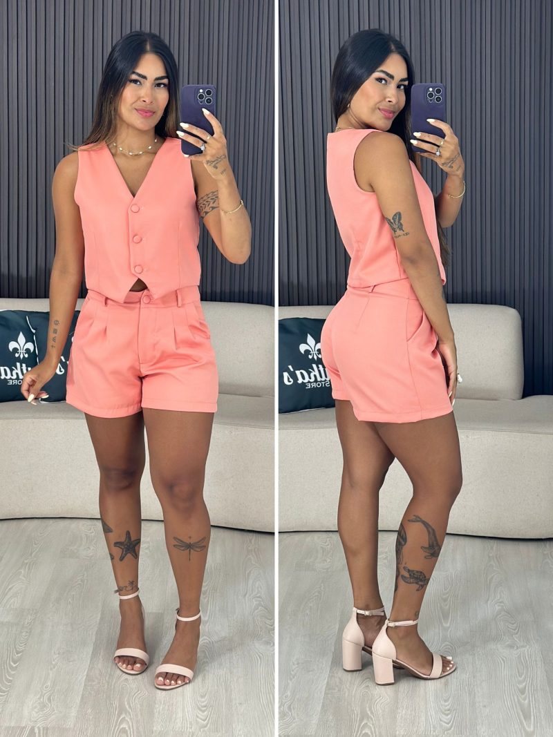 conjunto alfaiataria colete e shorts roxo 6031 (cópia)