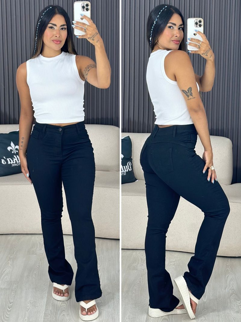 calça flare jeans claro 6205