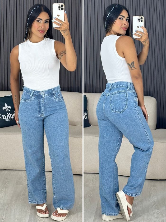 calça wid leg jeans médio 6203 calça wid leg jeans médio 6203