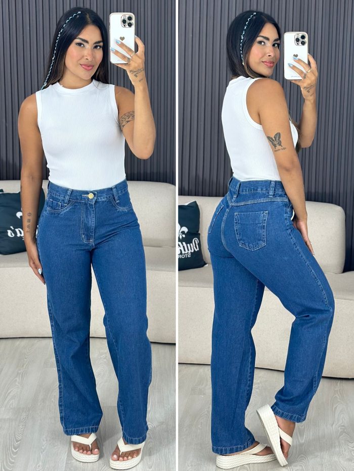 calça wid leg jeans médio 6203 calça wid leg jeans médio 6203