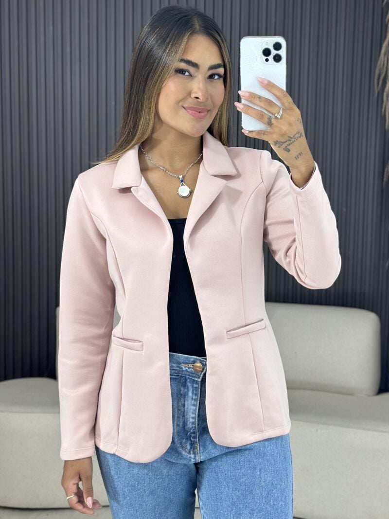 blazer rosa bebê 6619
