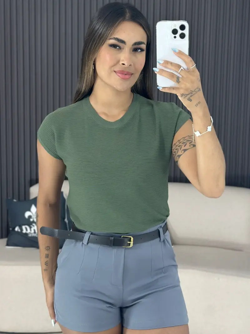 blusa modal verde 6323