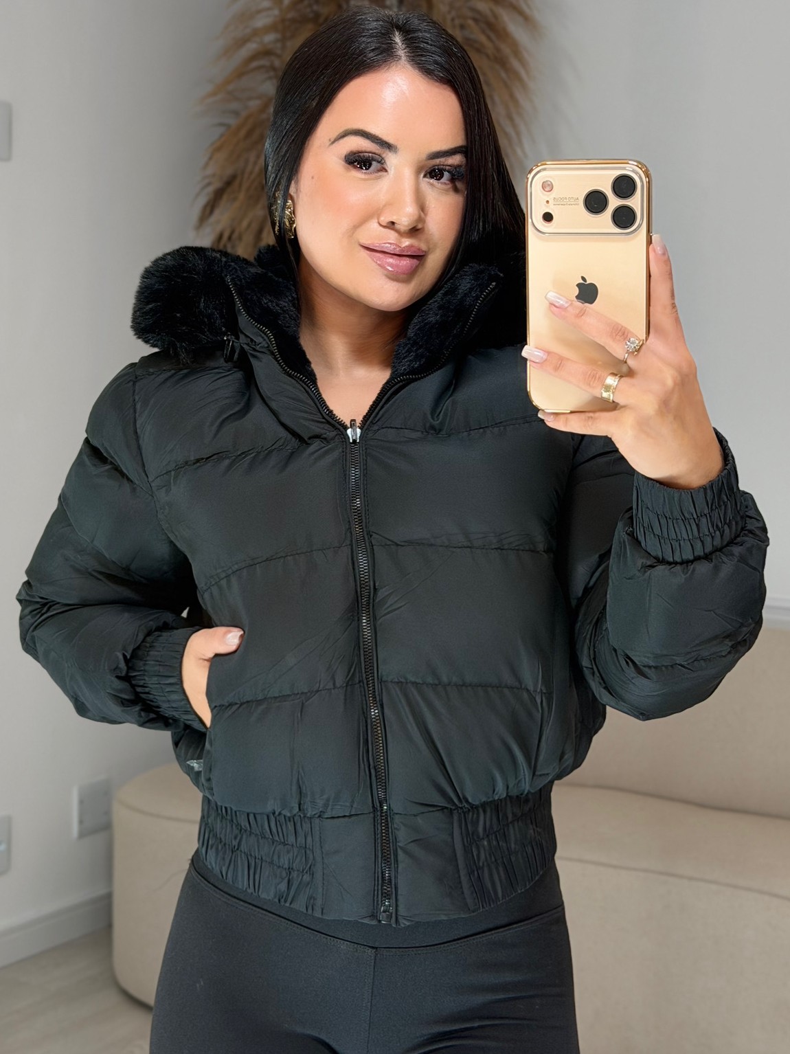 puffer pelinho azul 6809