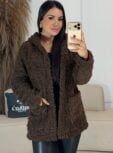 casaco teddy marrom 6800