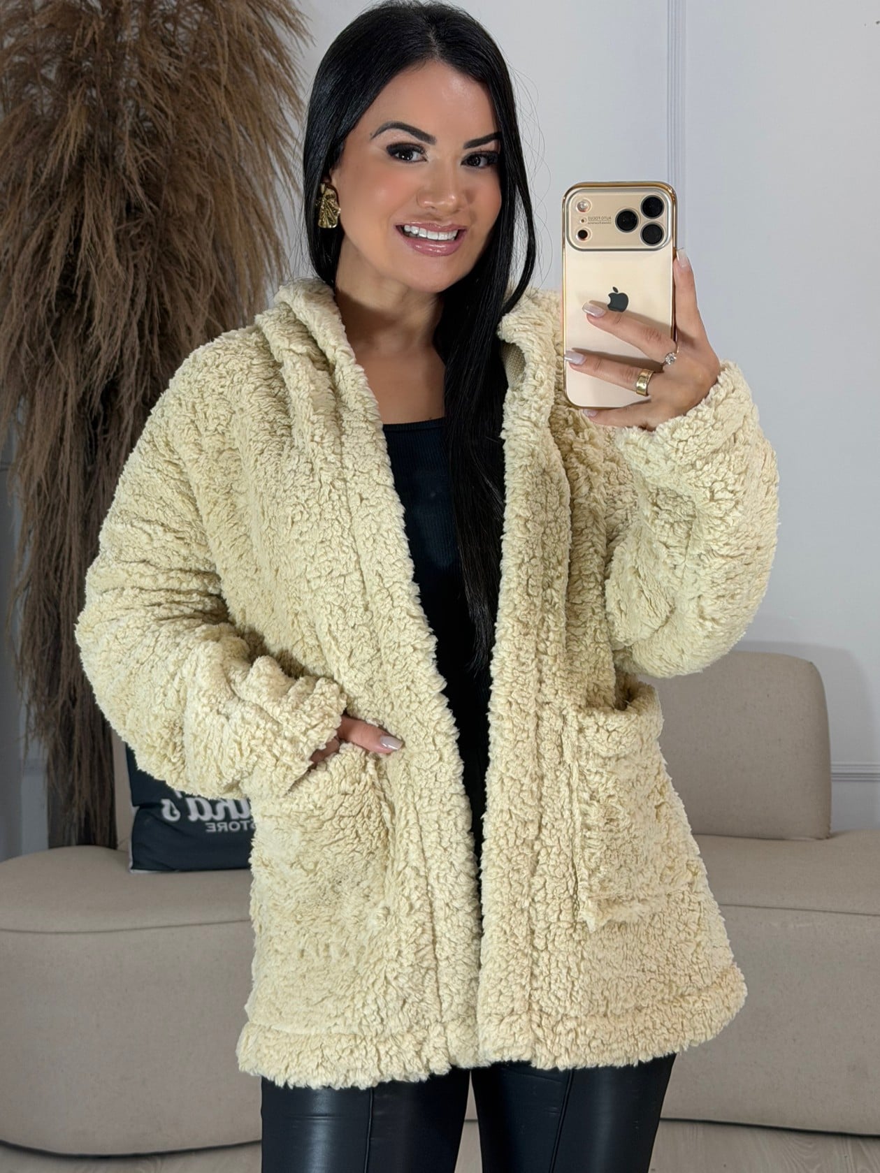 casaco teddy off white 6802