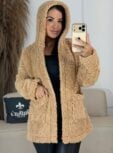casaco teddy marrom claro 6804