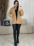 casaco teddy marrom claro 6804