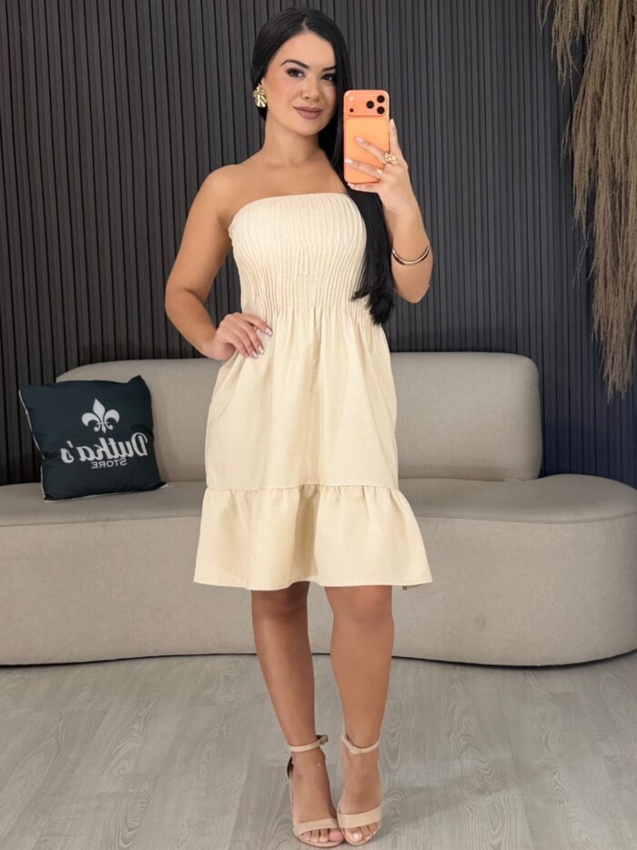 vestido olivia curto bege 6631 vestido olivia curto bege 6631