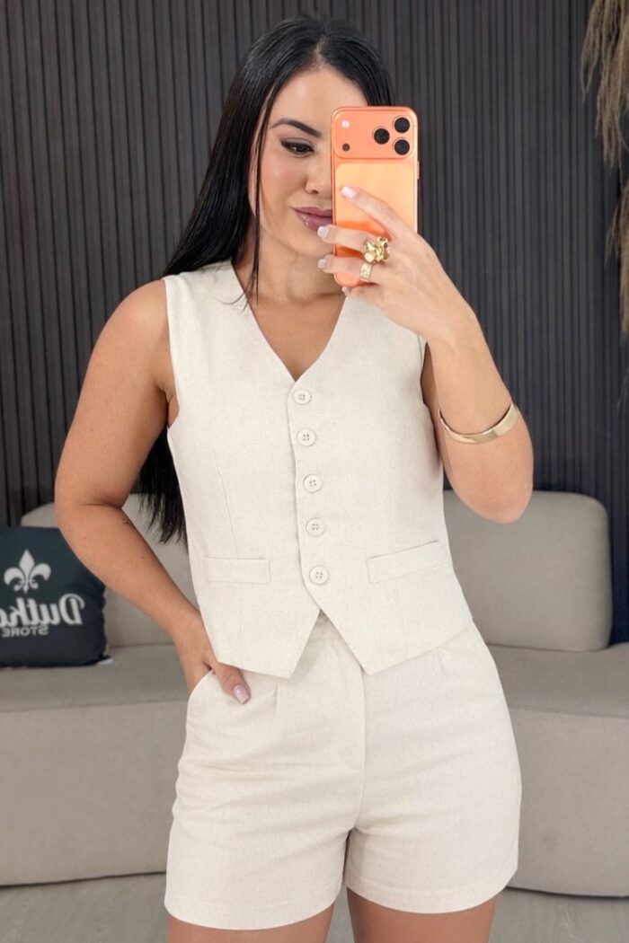 conjunto linho preto 6651