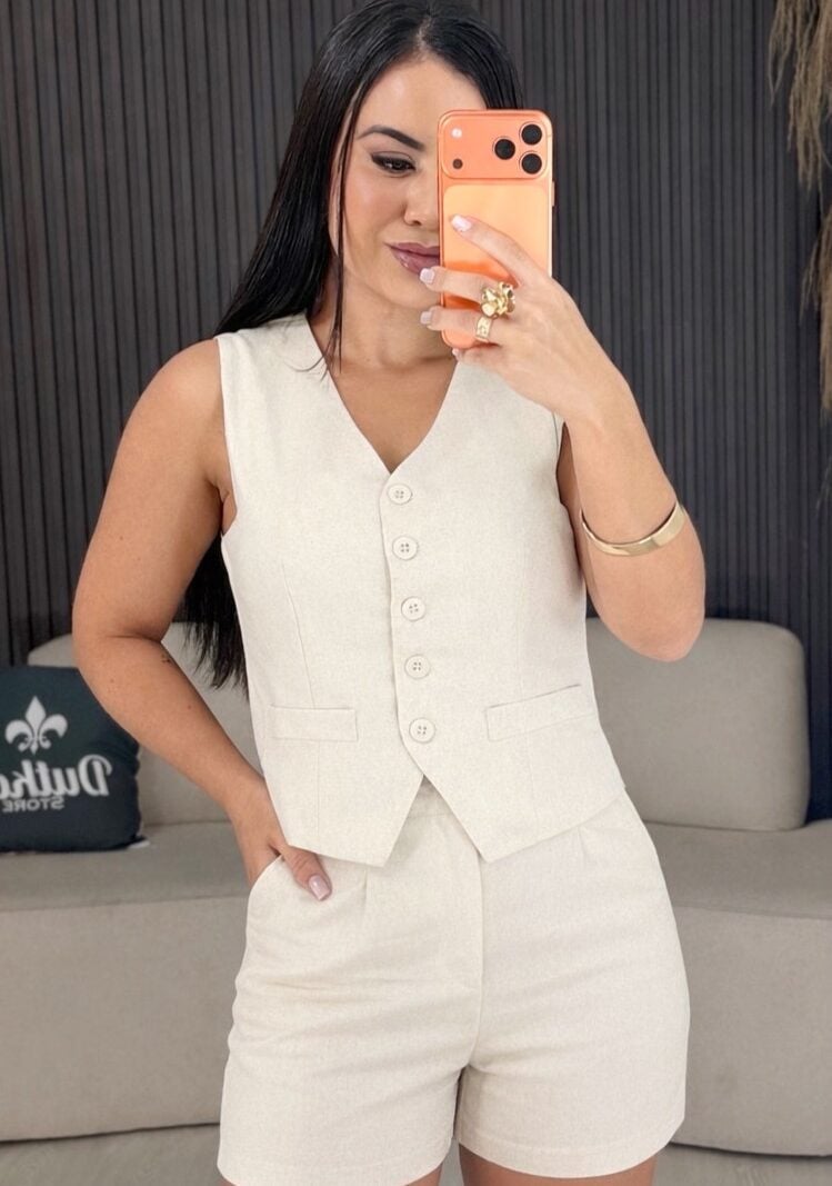 conjunto linho preto 6651