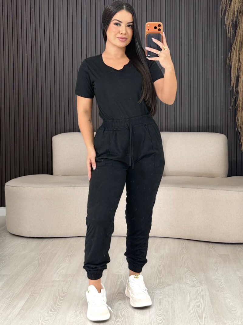 conjunto suéde preto 6627