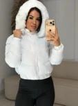 puffer pelinho branco 6808