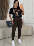 calça legging marrom 6814