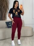 calça legging bege 6815