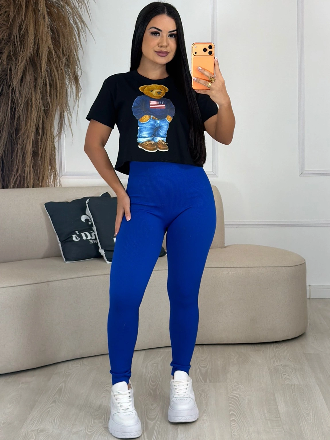calça legging bege 6815