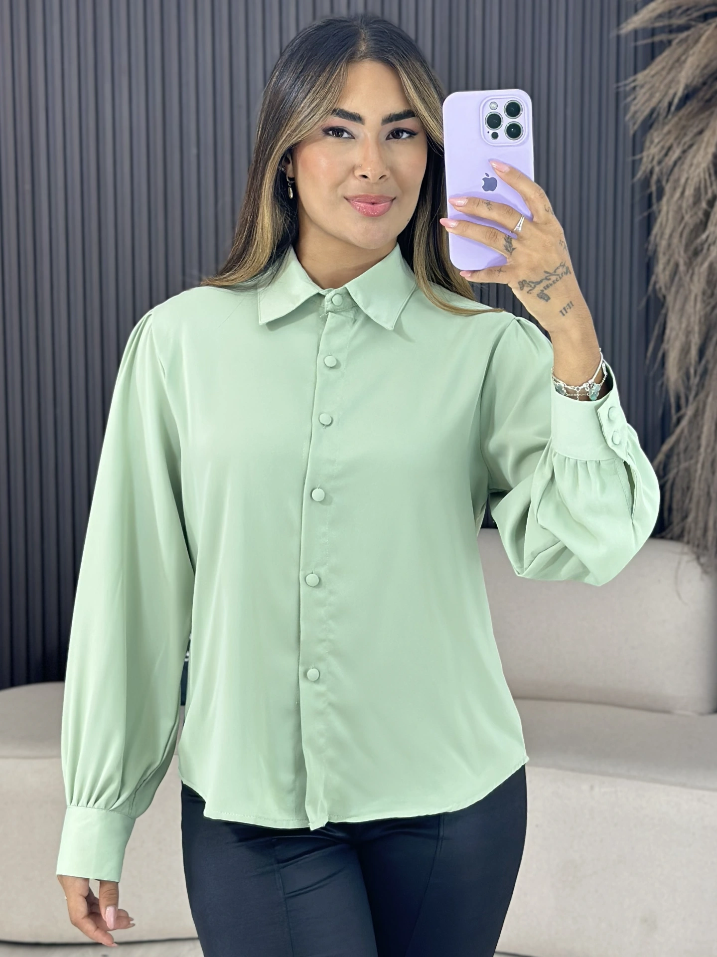 camisa social rosa 6668
